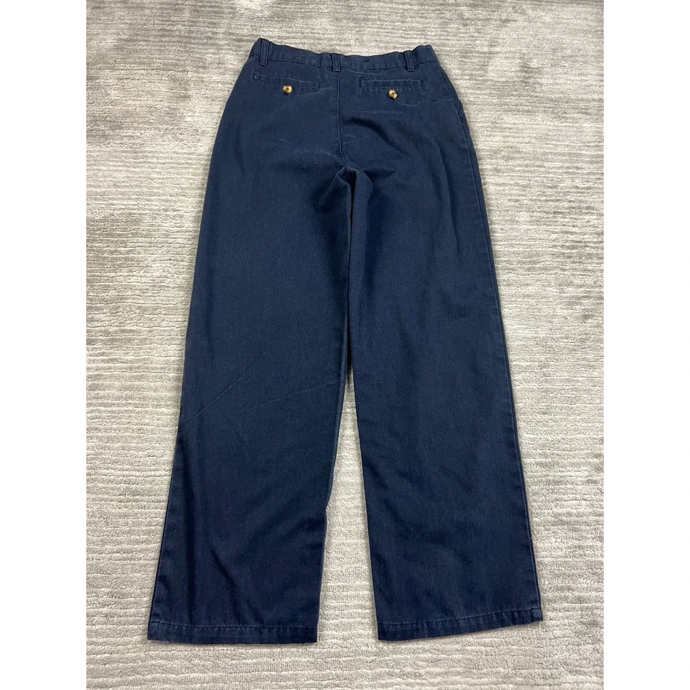 Eddie Bauer School Pants Boys 16 Navy Blue Uniform Straight Leg Chino 29x26